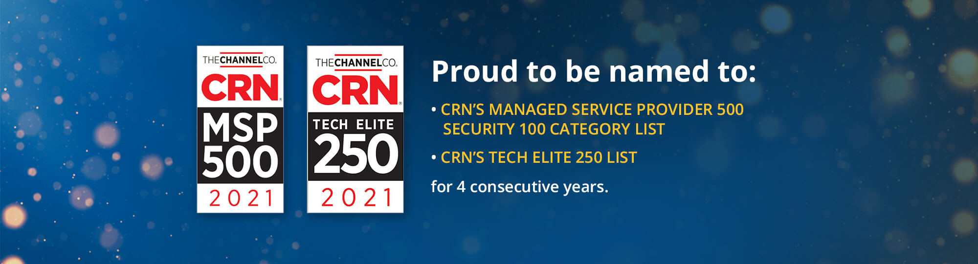 2021 CRN Awards: MSP 500 and Tech Elite 250 Winner