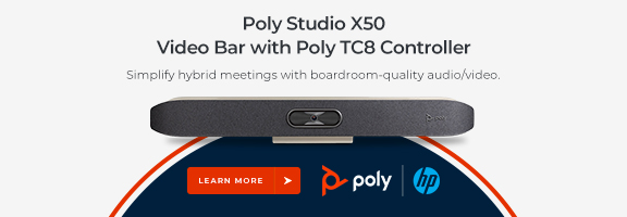 Poly Studio X50 Video Bar with Poly TC8 Controller