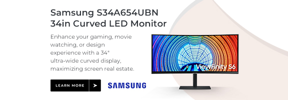 Samsung S34A654UBN 34in Curved LED Monitor