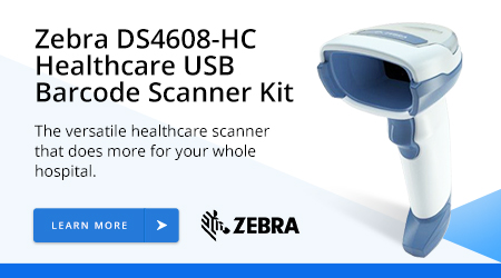 Zebra DS4608-HC Healthcare USB Barcode Scanner Kit