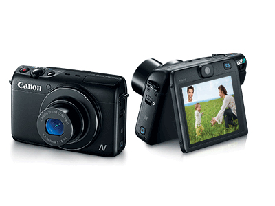 Canon PowerShot N100 Black 12MP Dual w/3in Touchscreen LCD -