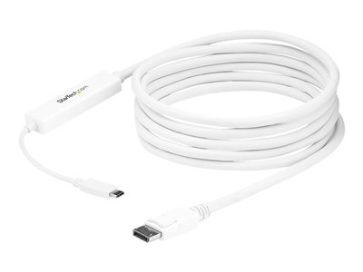 StarTech.com 9.8ft/3m USB C to DisplayPort 1.2 Cable 4K 60Hz, USB-C to  DisplayPort Adapter Cable HBR2, USB Type-C DP Alt Mode to DP Monitor Video  Cable, Compatible w/ Thunderbolt 3, White 