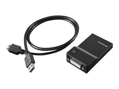 Lyrical strubehoved Gennemvæd Lenovo USB 3.0 to DVI/VGA Monitor Adapter - external video adapter - 0B47072