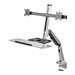 Siig Inc - SIIG Standing Desk Converter With Height Adjustable Keyboard & Counterbalance Monitor Arm