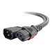 C2G - C2G 1ft Locking C14 to C13 10A 250V Power Cord Black