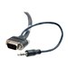 C2G - C2G Plenum-Rated HD15 SXGA + 3.5mm M/M Monitor Cable with Low Profile Connectors
