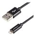 StarTech - StarTech.com 1m (3ft) Black Apple 8-pin Lightning Connector to USB Cable for iPhone / iPod / iPad