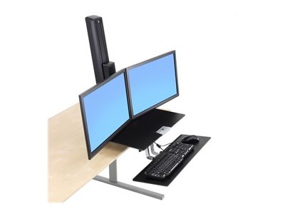 Ergotron Workfit S Dual Monitor Sit Stand Workstation With