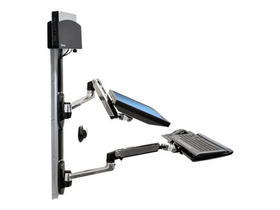 Ergotron LX Wall Mount System With Small Black CPU Holder - 45-253-026
