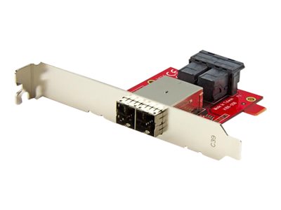 Cablecc Dual Ports Mini SAS HD SFF-8644 to Internal Mini SAS SFF-8087 PCBA Female Adapter with Low Profile Bracket 