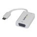 StarTech - StarTech.com USB C to VGA Adapter with Power Delivery, 1080p USB Type-C to VGA Monitor Video Converter with Charging, 60W PD Pass-Through, Thunderbolt 3 Compatible Projector Adapter, White