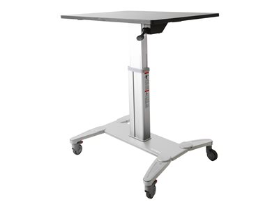 StarTech.com Mobile Standing Desk, Portable Sit Stand Ergonomic Height ... Portable Workstation On Wheels