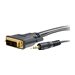 C2G - C2G 50ft Pro Series Single Link DVI-D + 3.5mm A/V Cable M/M