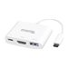 Plugable Technologies - Plugable USB-C 3-in-1 Multiport Adapter