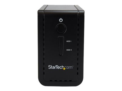 Startech Com 3 5 External Dual Hard Drive Enclosure Raid Usb C And Usb A Sata 6gbps 2 Bay Usb 3 1 Ssd Hdd Enclosure S352bu313r Hard Drive Array S352bu313r