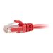 C2G - C2G 12ft Cat6a Snagless Unshielded (UTP) Network Patch Ethernet Cable-Red