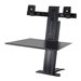 Ergotron WorkFit -SR Dual Monitor Sit-Stand Desktop Workstation- Black