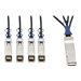 Tripp Lite - Tripp Lite 40GbE QSFP+ to 10GbE SFP+ Passive Copper Breakout Cable QSFP-4SFP10G-CU1M Compatible 2M 6.5'