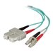 LEGRAND - C2G 50m LC-SC 50/125 OM4 Duplex Multimode PVC Fiber Optic Cable