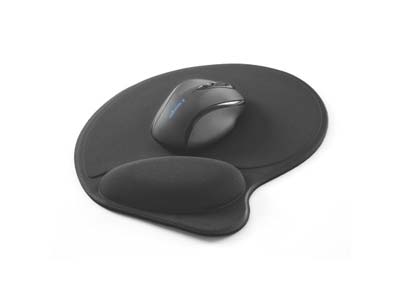 Kensington Mouse Pad with Wrist Pillow - Black