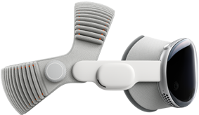 Apple Vision Pro, side, white color, Dual Knit Band