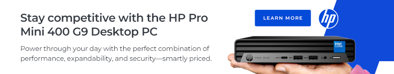 Stay competitive with the HP Pro Mini 400 G9 Desktop PC